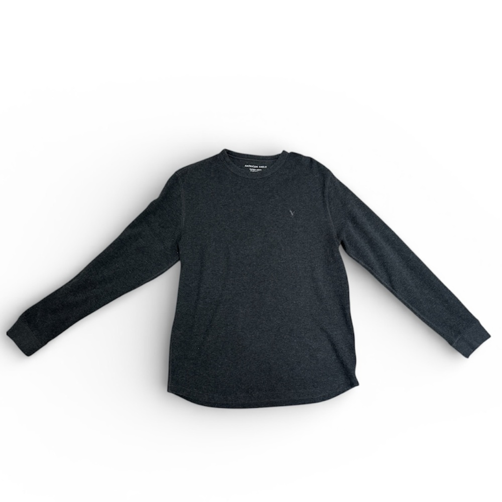 American Eagle Outfitters Charcoal Long Sleeve Top
